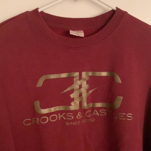 Crooks & Castles Maroon Sweatshirt Size L - Picture 2 of 5